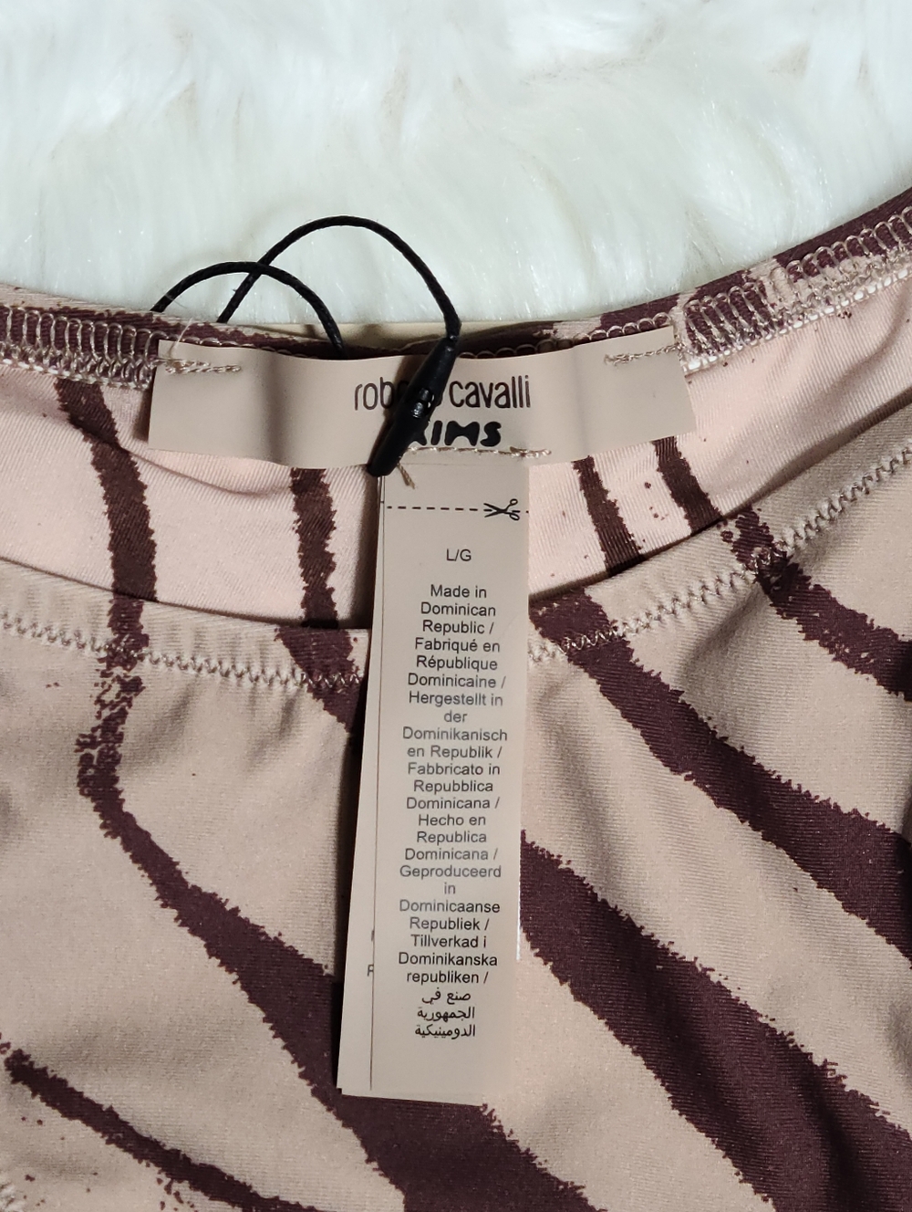 Cavalli x SKIMS Zebra Print Strapless Monokini Women Large NEW - Picture 3 of 4